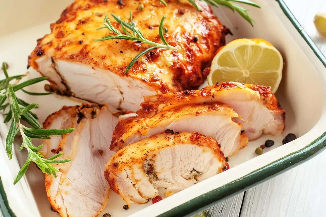 Pieczony filet z indyka z rozmarynem i cytryną. Idealny pomysł, co zrobić z fileta z indyka na szybko, gdy chcesz zjeść coś pysznego.